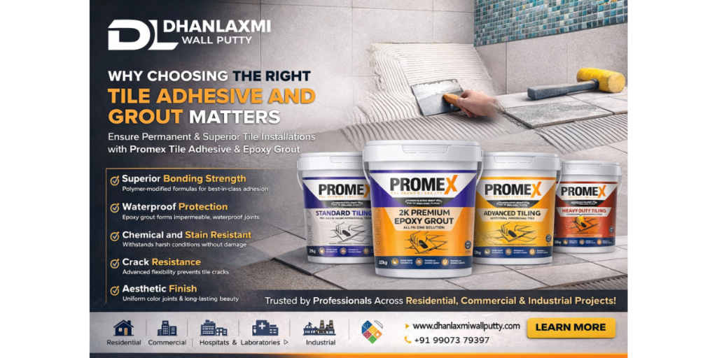 Promex Tile Adhesive and Epoxy Grout